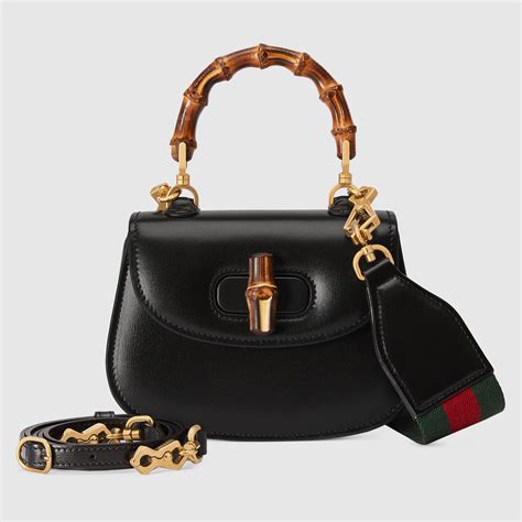 gucci leather bamboo bag|bamboo bag gucci 1947.